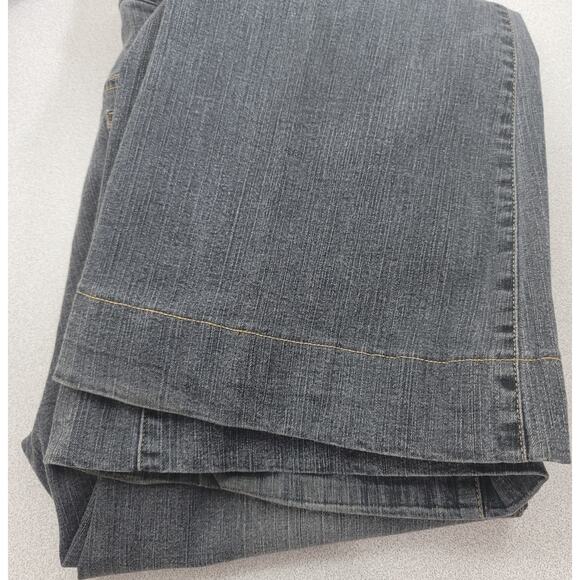 Soft Surroundings Black Stone Washed Denim Jeans 4 Boot Cut Stretch Zipper - Picture 4 of 4